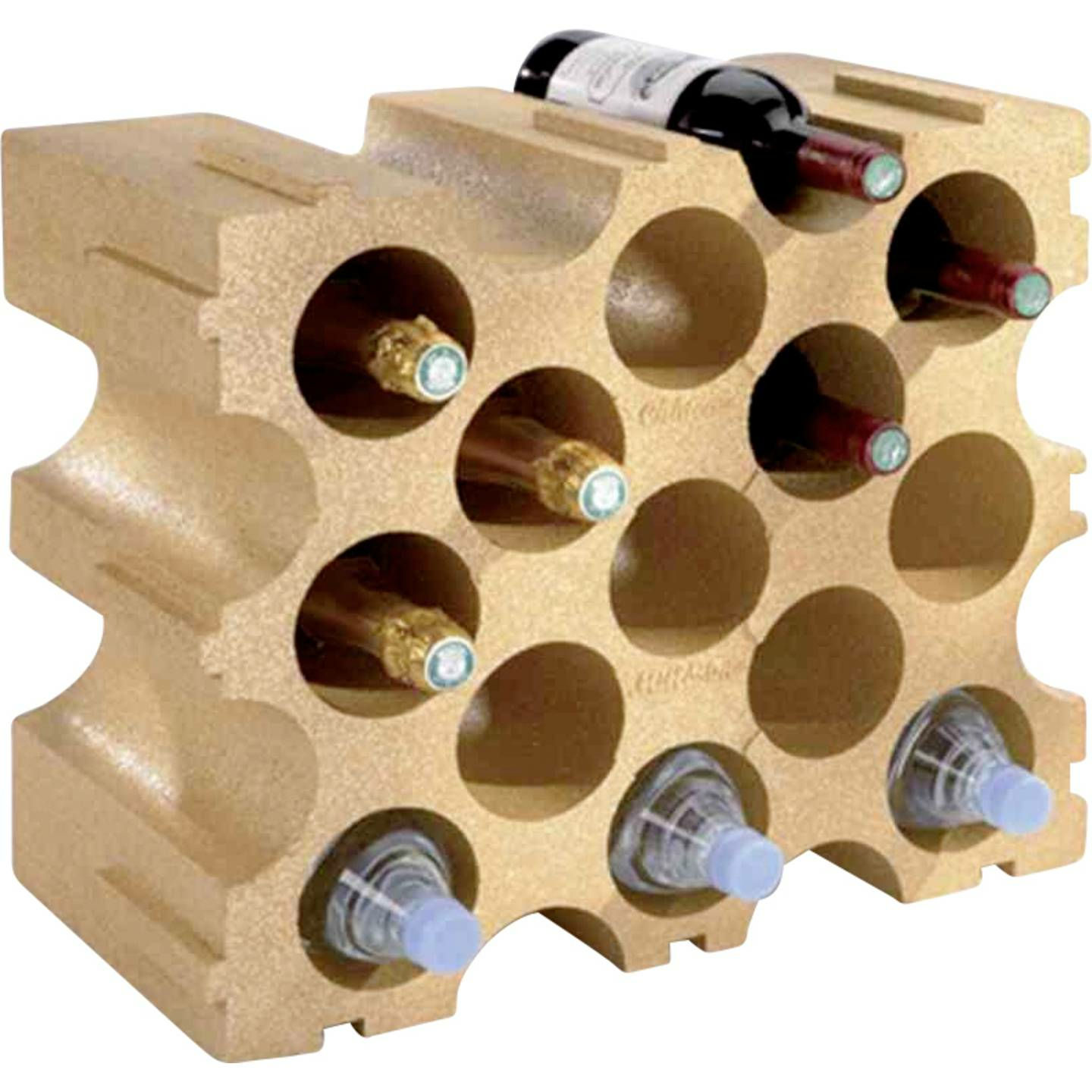 B-Ware Mottez Flaschenwürfel Flaschenregal Aufbewahrung Flaschen ø92mm 5 Stück - 3234640046556
