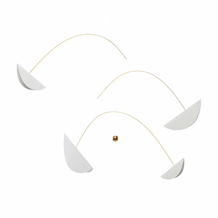 Flensted Mobiles Life & Thread Mobile Babybettzubehör Baby Bett Mobile Weiß Gold B-Ware - 5706602012438