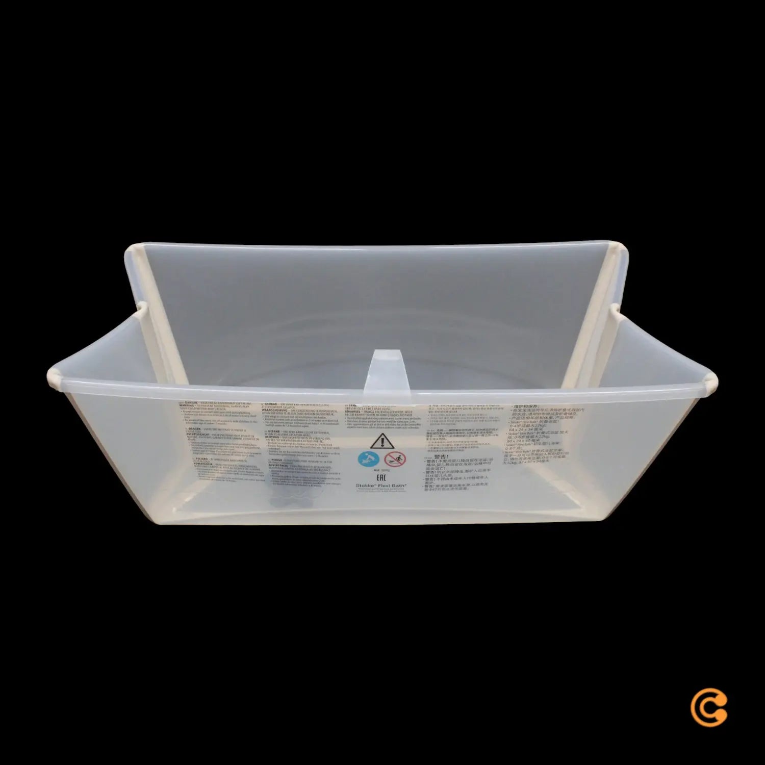 B-Ware Stokke Flexi Bath Transparent Sandy Beige Babywanne Badewanne Mit Stöpsel