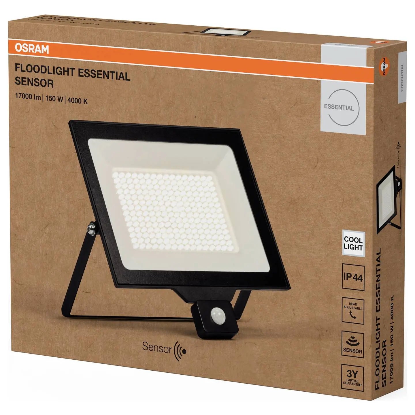 B-Ware Osram Floodlight Essential Sensor 150 W 4000 K Außenleuchte Lampe Fluter - 4099854429958