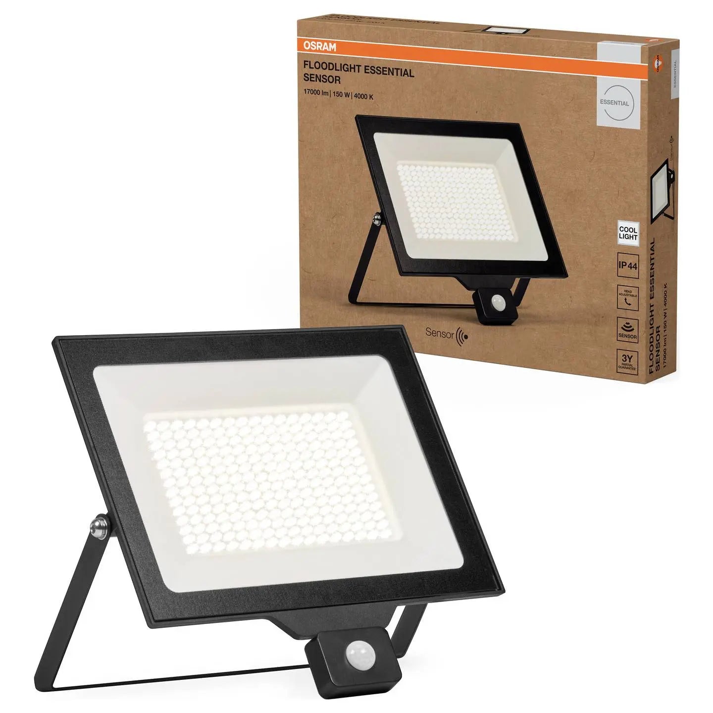 B-Ware Osram Floodlight Essential Sensor 150 W 4000 K Außenleuchte Lampe Fluter - 4099854429958