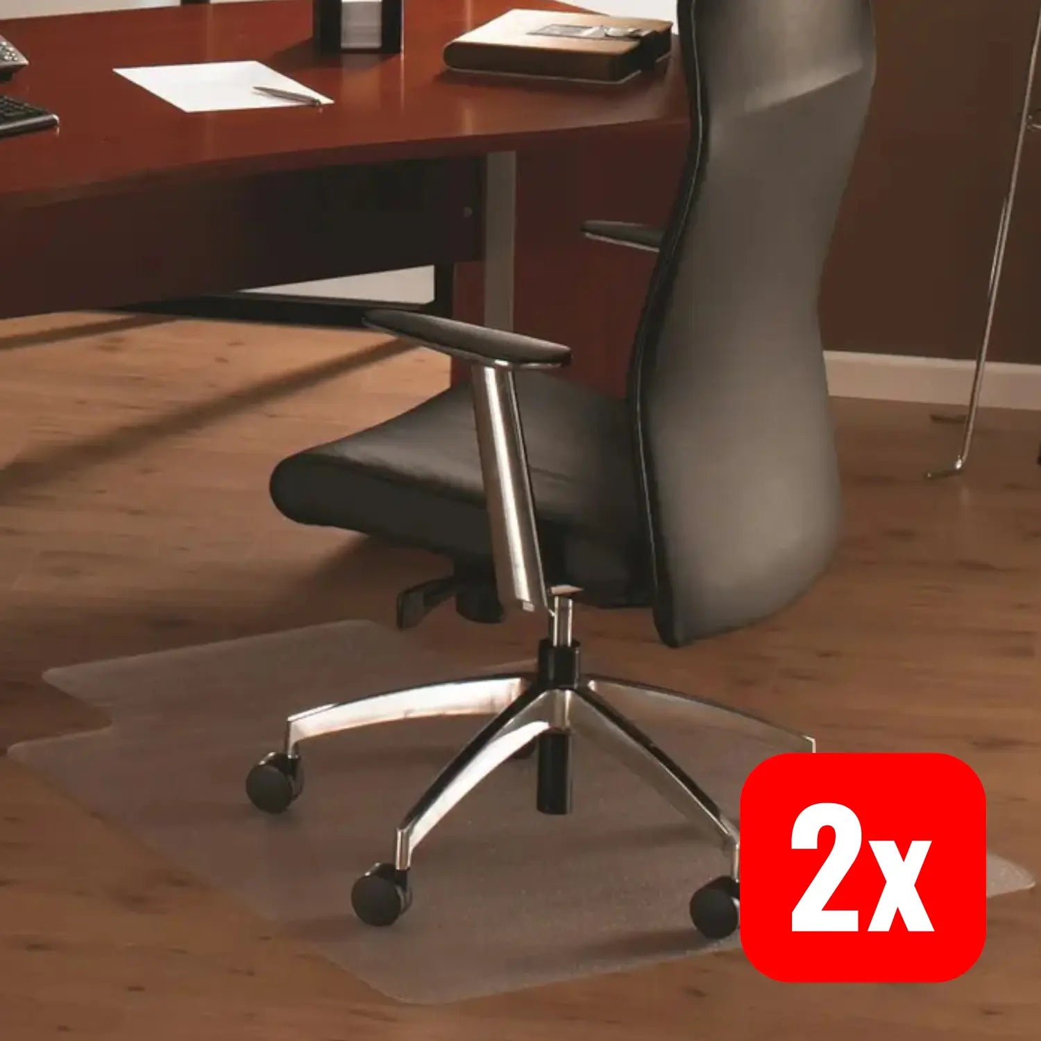 B-Ware Floortex Bodenschutzmatte Stuhlunterlage Hartböden Mit Lippe 120x90 2 Stück - 619700