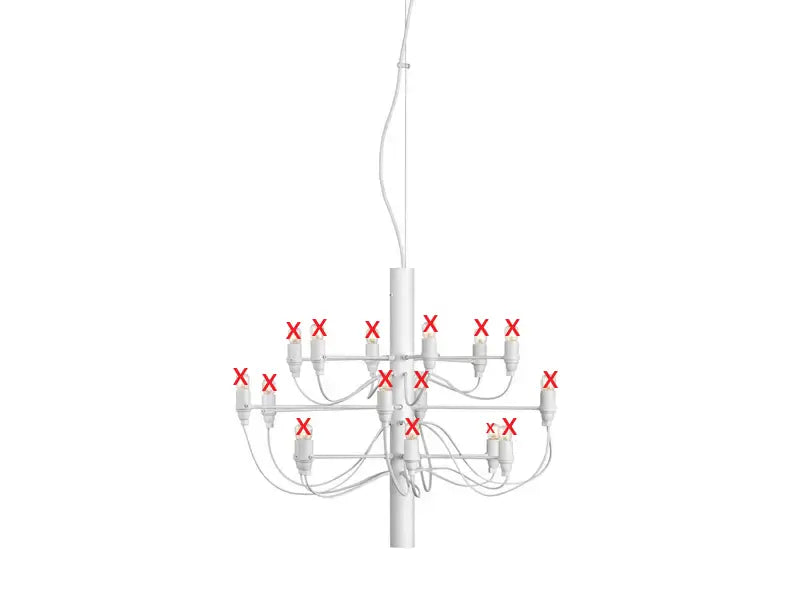 B-Ware Flos Leuchte Kronleuchter Lampe Led Klar Weiß Messing Stahl Siehe Text/Foto - 8059607054642