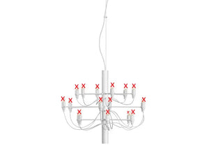 B-Ware Flos Leuchte Kronleuchter Lampe Led Klar Weiß Messing Stahl Siehe Text/Foto