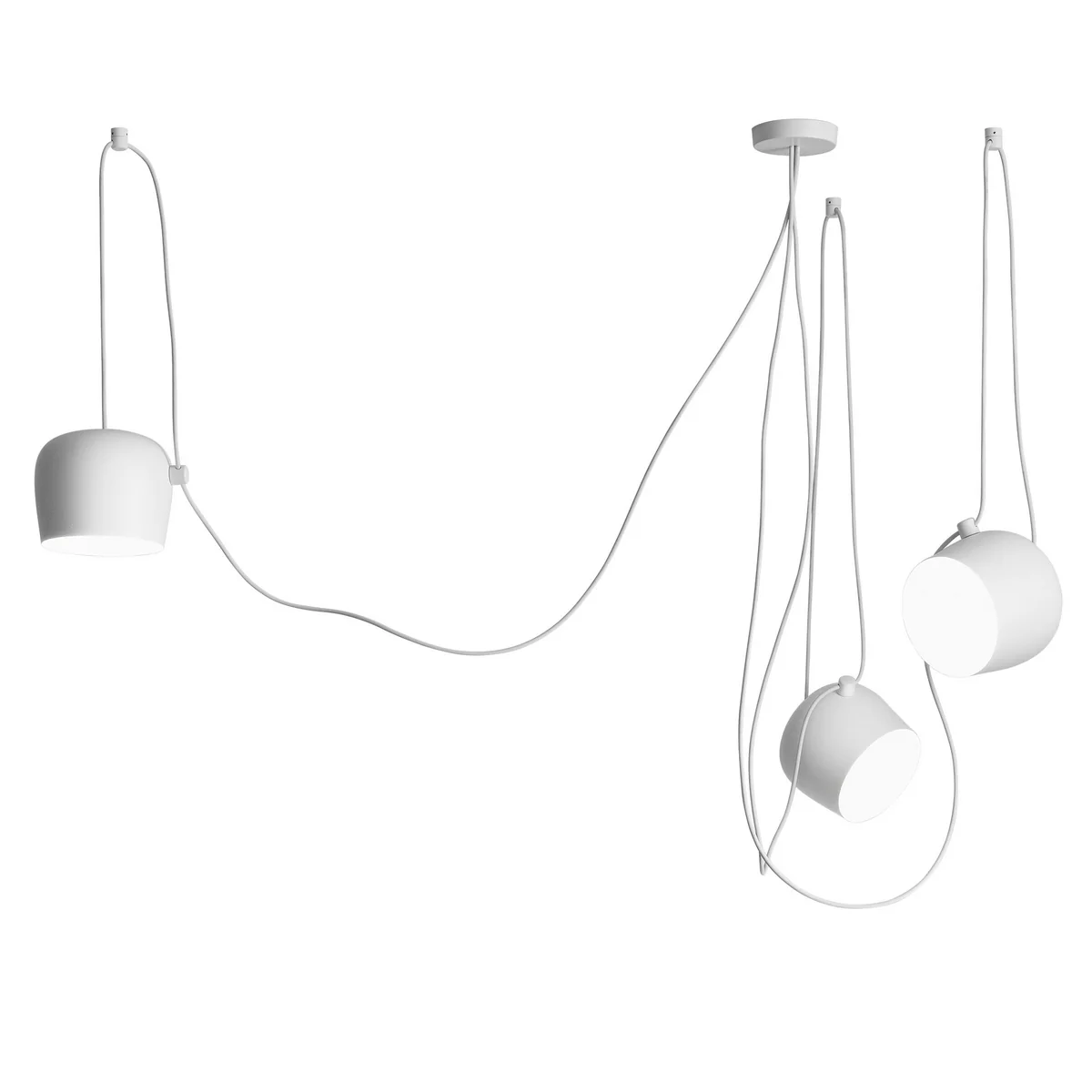B-Ware Flos Aim Led Pendelleuchten Set 3 Hängeleuchten Deckenleuchte Lampe Leuchte Weiß - 4250298782195