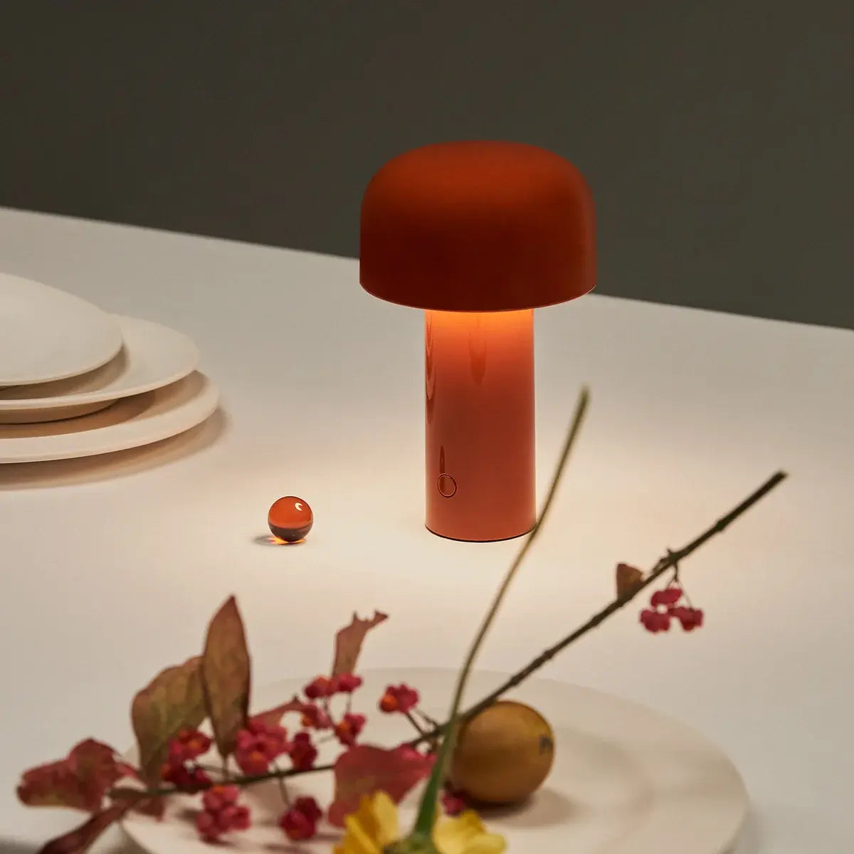 B-Ware Flos Tischleuchte Akku Tischlampe Bellhop Led Leuchte Rot Polycarbonat Dimmbar - 4251384221420