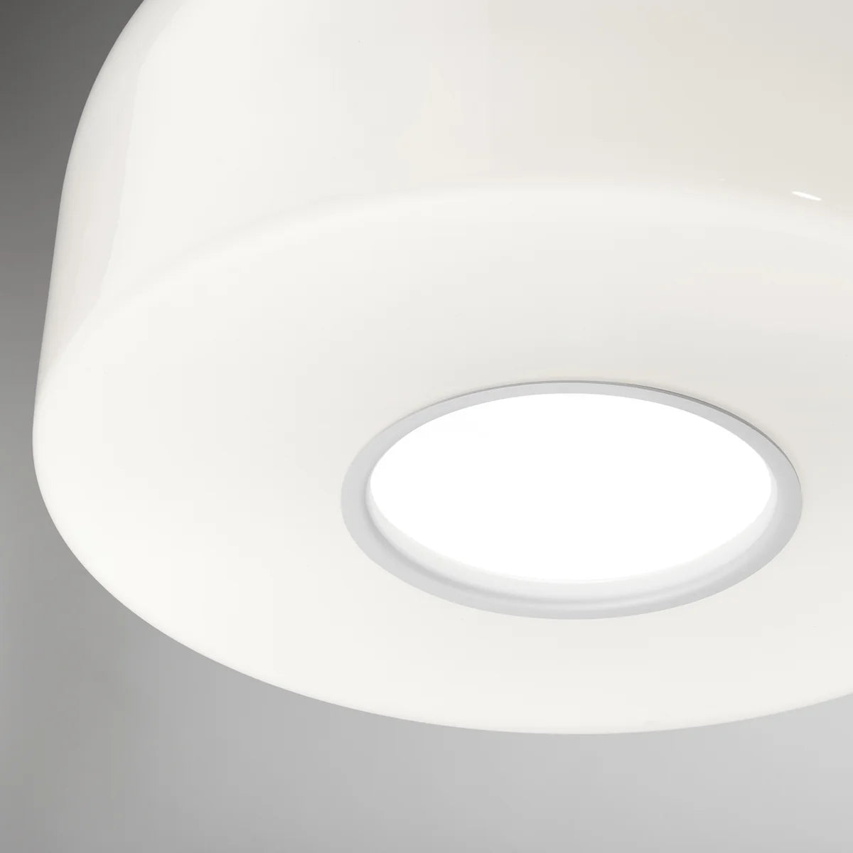Flos Pendelleuchte Hängelampe Bellhop Glas Schokoladenbraun Opalglas Aluminium - 8059607068670