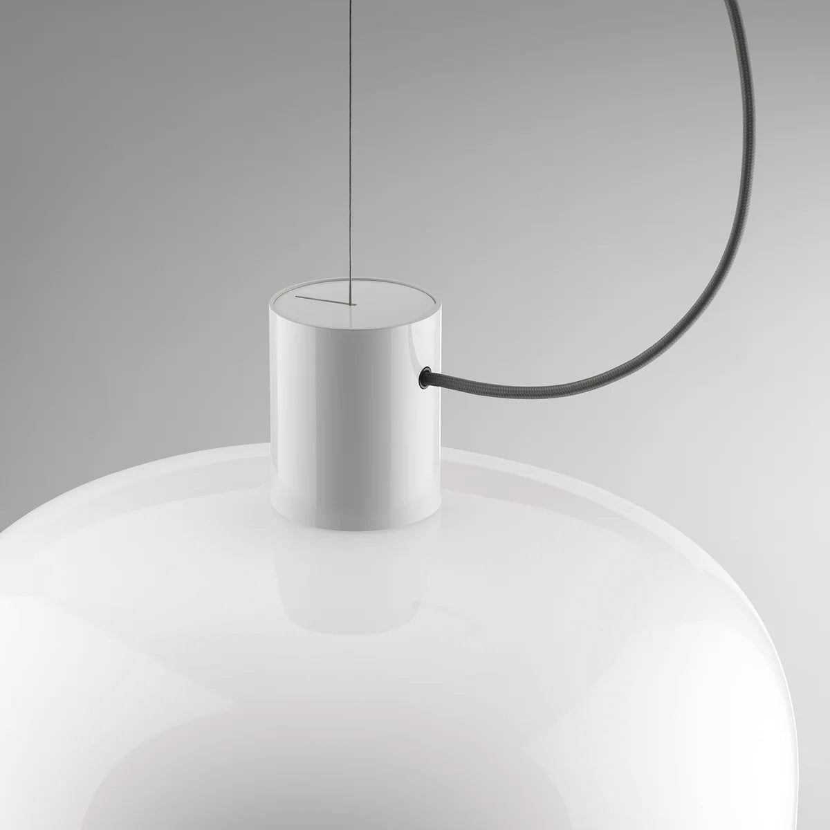 Flos Pendelleuchte Hängelampe Bellhop Glas Schokoladenbraun Opalglas Aluminium - 8059607068670