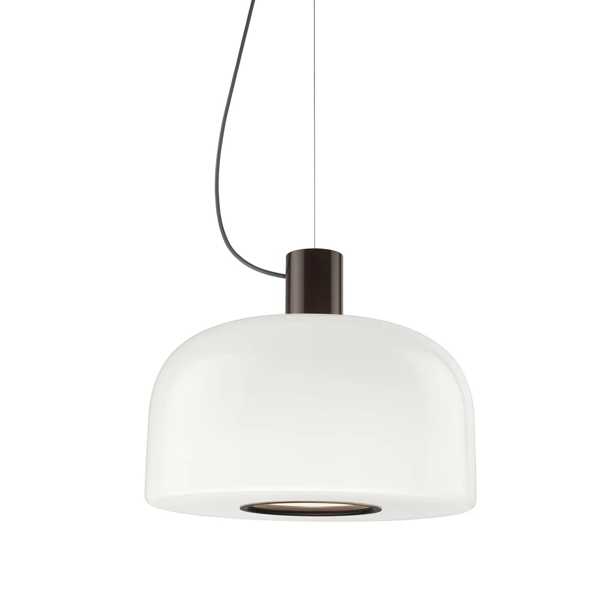 Flos Pendelleuchte Hängelampe Bellhop Glas Schokoladenbraun Opalglas Aluminium - 8059607068670