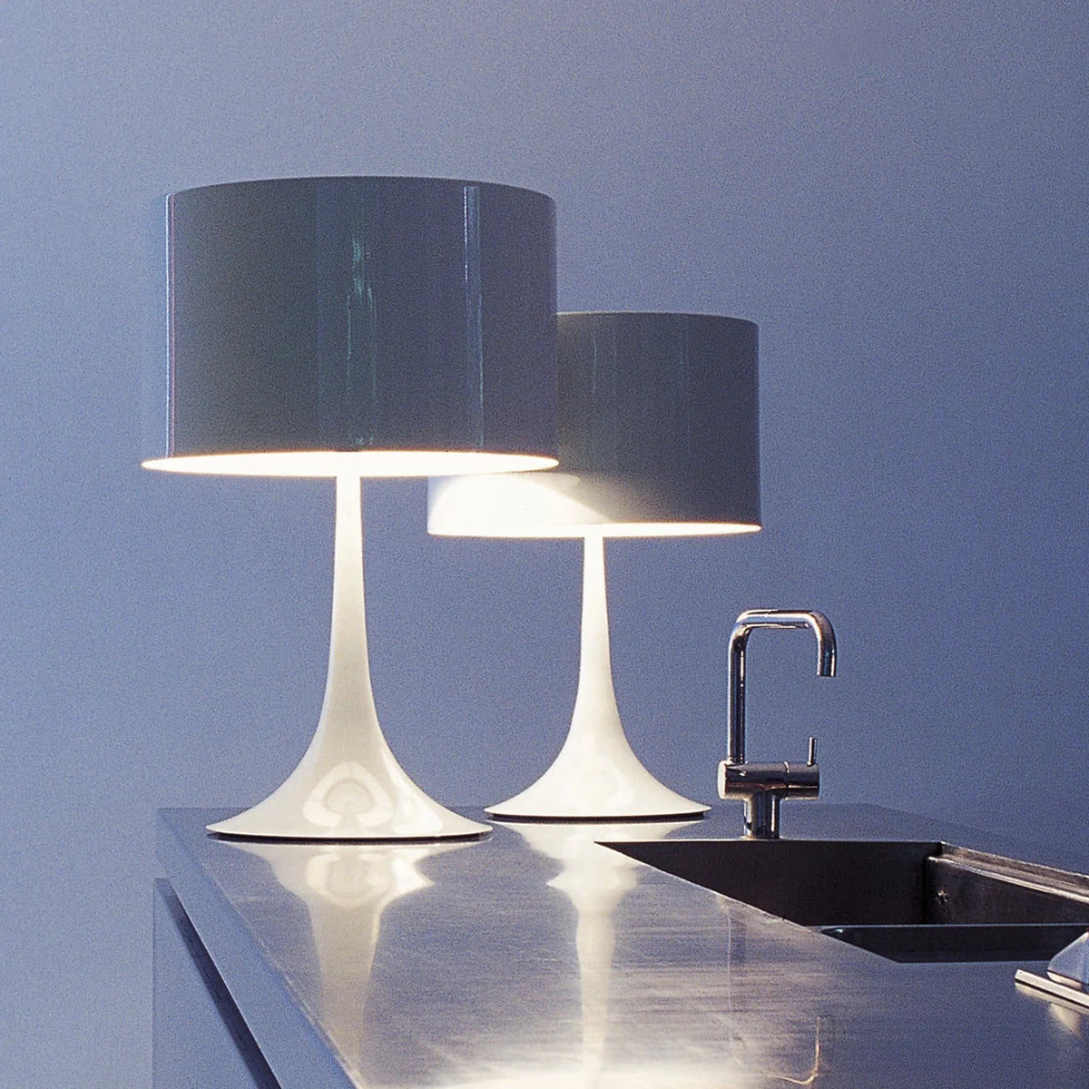 Flos Tischleuchte Lampe Spun Light T1 schwarz glänzend Diffusor SIEHE TEXT - 4250298702407