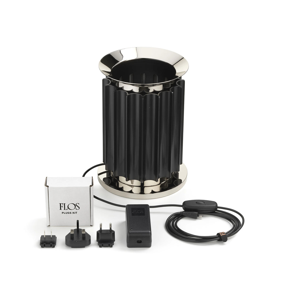 Flos Taccia LED-Tischleuchte Basis Zubehör Ständer Schirm 375mm 5.2kg Schwarz - 8059607022764