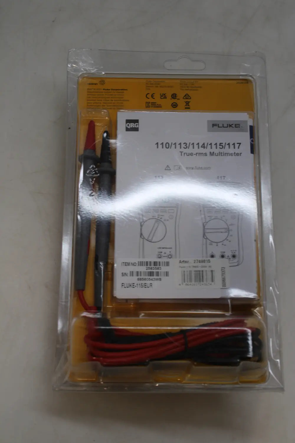 B-Ware Fluke Multimeter Messgerät Digital Trms Dmm Handgerät Satz Messleitung Batterie - 4064161243634
