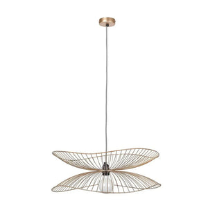 B-Ware Forestier Pendelleuchte Lampe Libellule Gold Metall Modern E27 1 Flammig