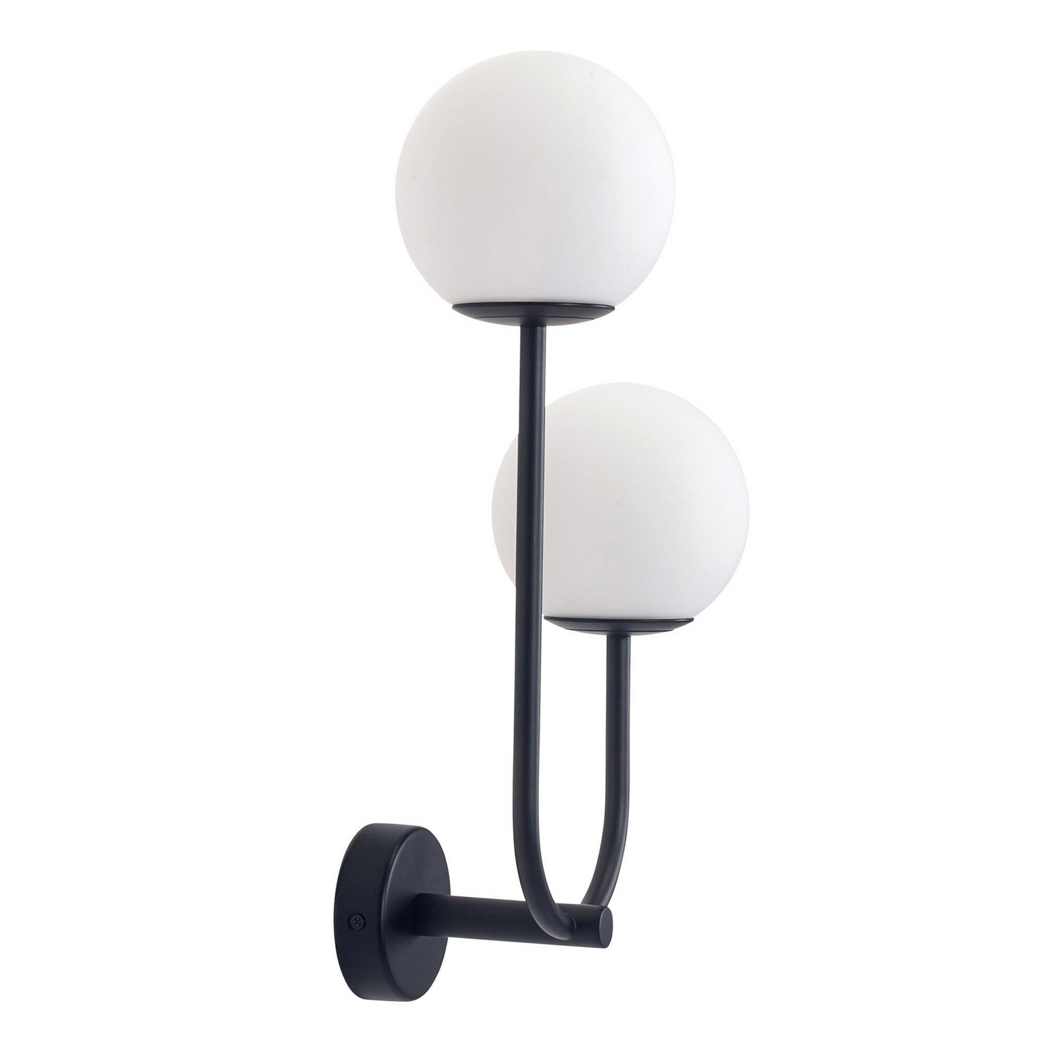 B-Ware Forlight Wandlampe Leuchte Sfera Double Schwarz Glas Breite 23 Cm - 8445386824123