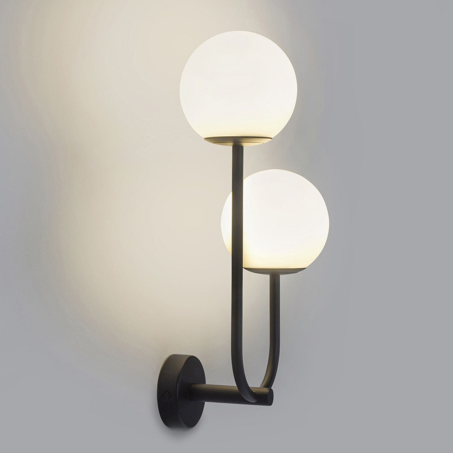 B-Ware Forlight Wandlampe Leuchte Sfera Double Schwarz Glas Breite 23 Cm - 8445386824123