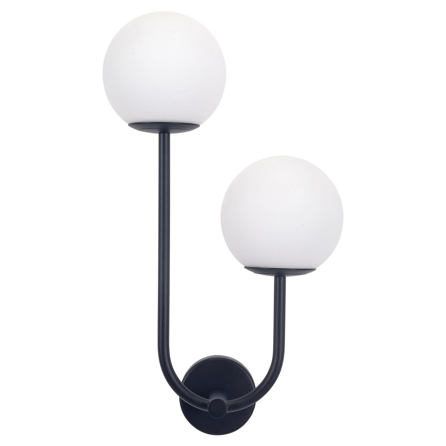 B-Ware Forlight Wandlampe Leuchte Sfera Double Schwarz Glas Breite 23 Cm - 8445386824123