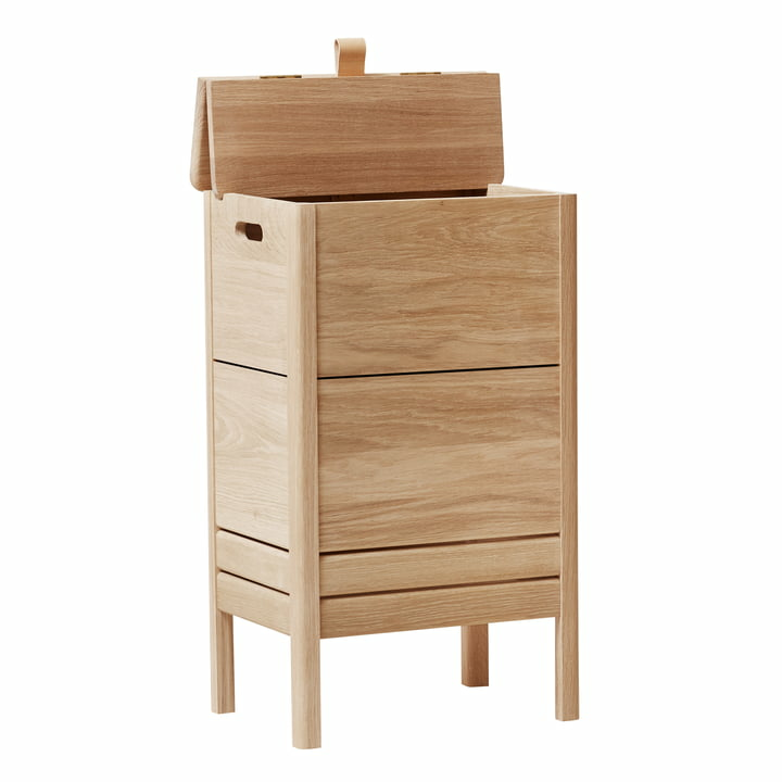 B-Ware Form & Refine A Line Wäschekasten Wäschekorb Wäscheschrank Schrank Eiche Weiß  - 5714942021263