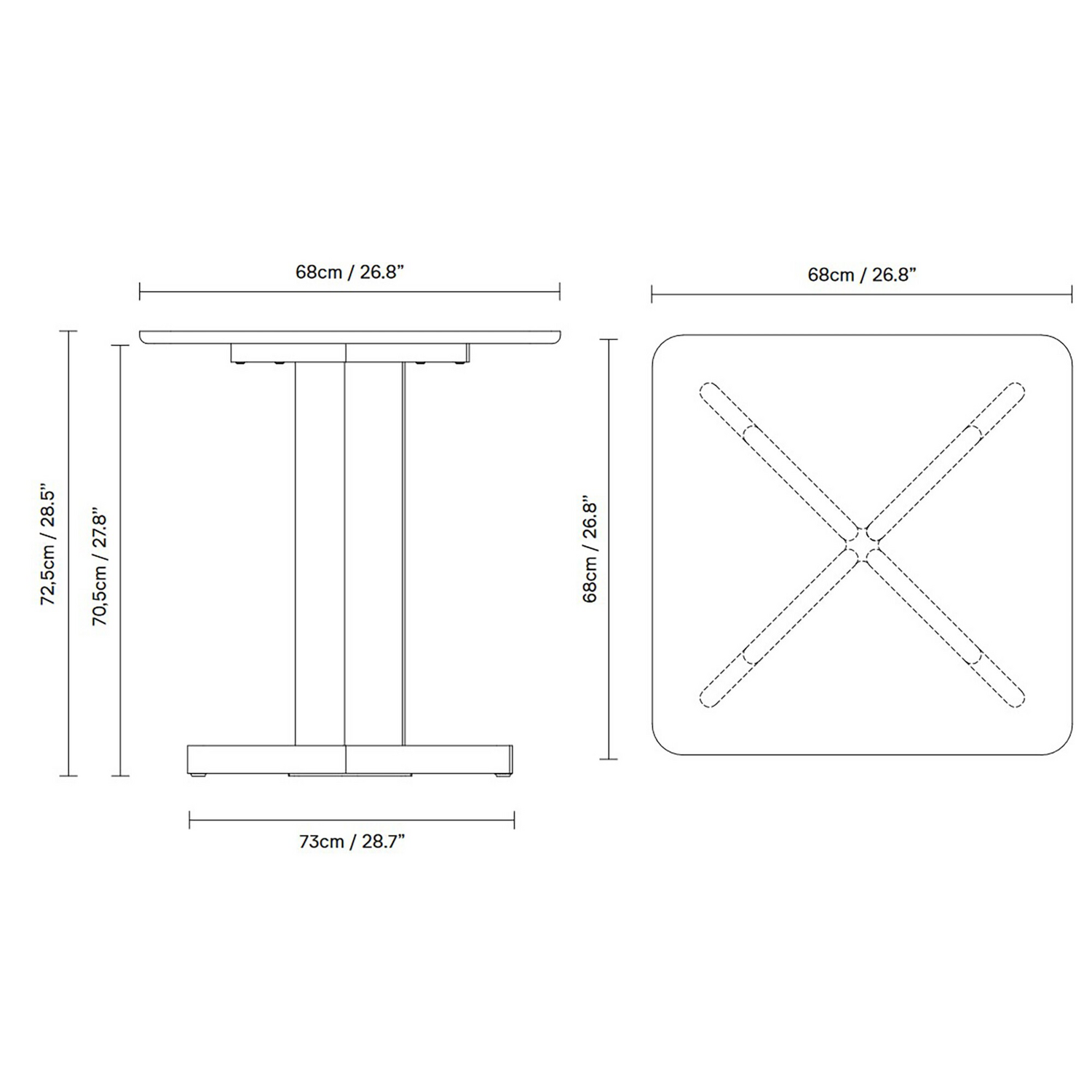 B-Ware Form & Refine Quatrefoil Tisch Beistelltisch Holztisch Esstisch 68 X 68 Cm Eiche - 5714942012605