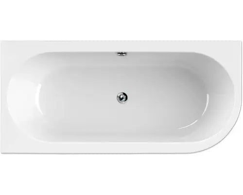 B-Ware Form&Style Badewannen Set Vorwandbadewanne Eckbadewanne Sansibar Weiß Glänzend - 4306516023851
