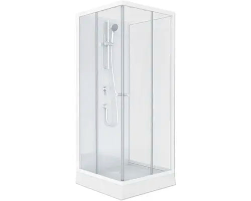 B-Ware Form & Style Komplettdusche Duschkabine Fertigdusche Bora Bora Weiß Badezimmer
