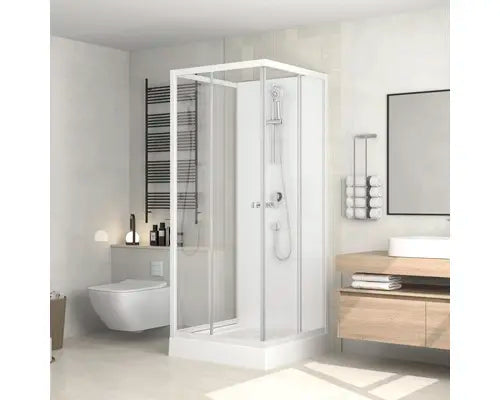 B-Ware Form & Style Komplettdusche Duschkabine Fertigdusche Bora Bora Weiß Badezimmer