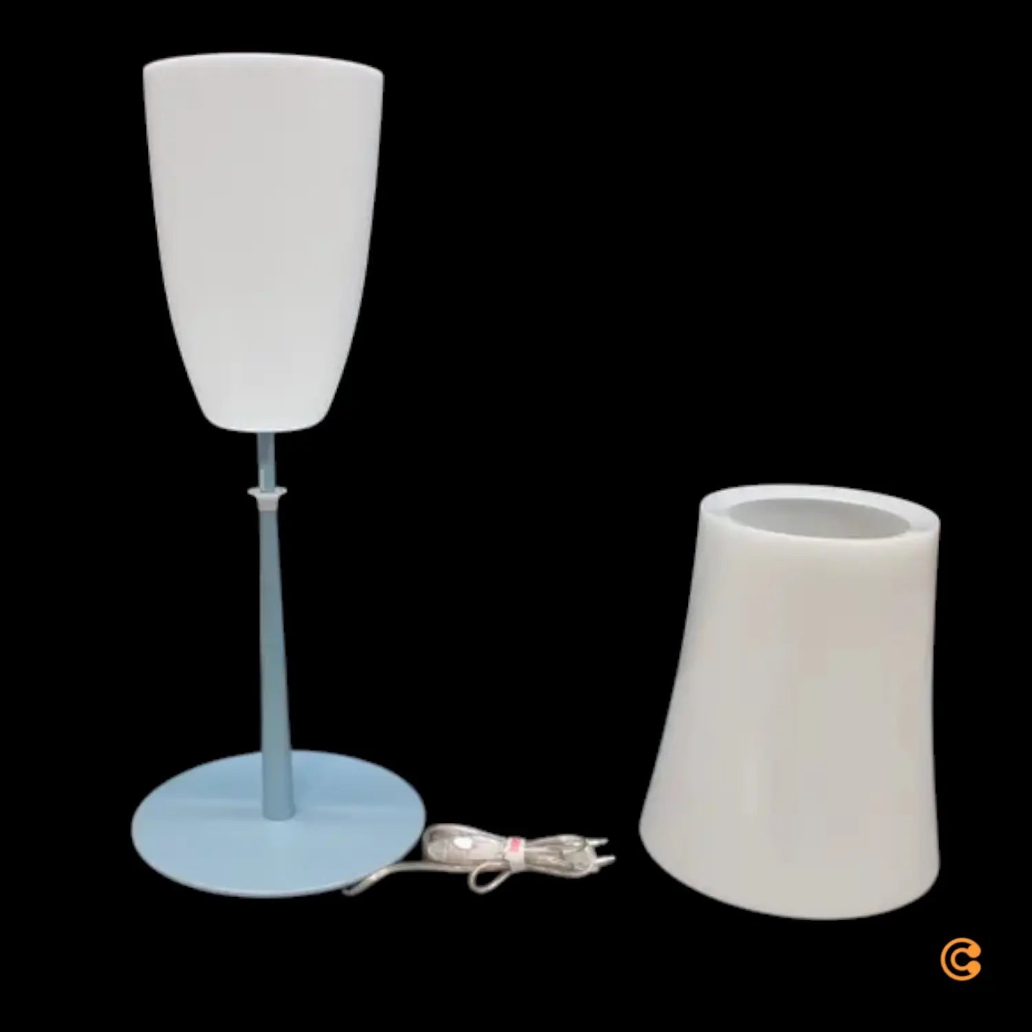 Foscarini Birdie Easy Grande Tischlampe Tischleuchte Nachttischlampe Blau E27 B-Ware - 8025594124439