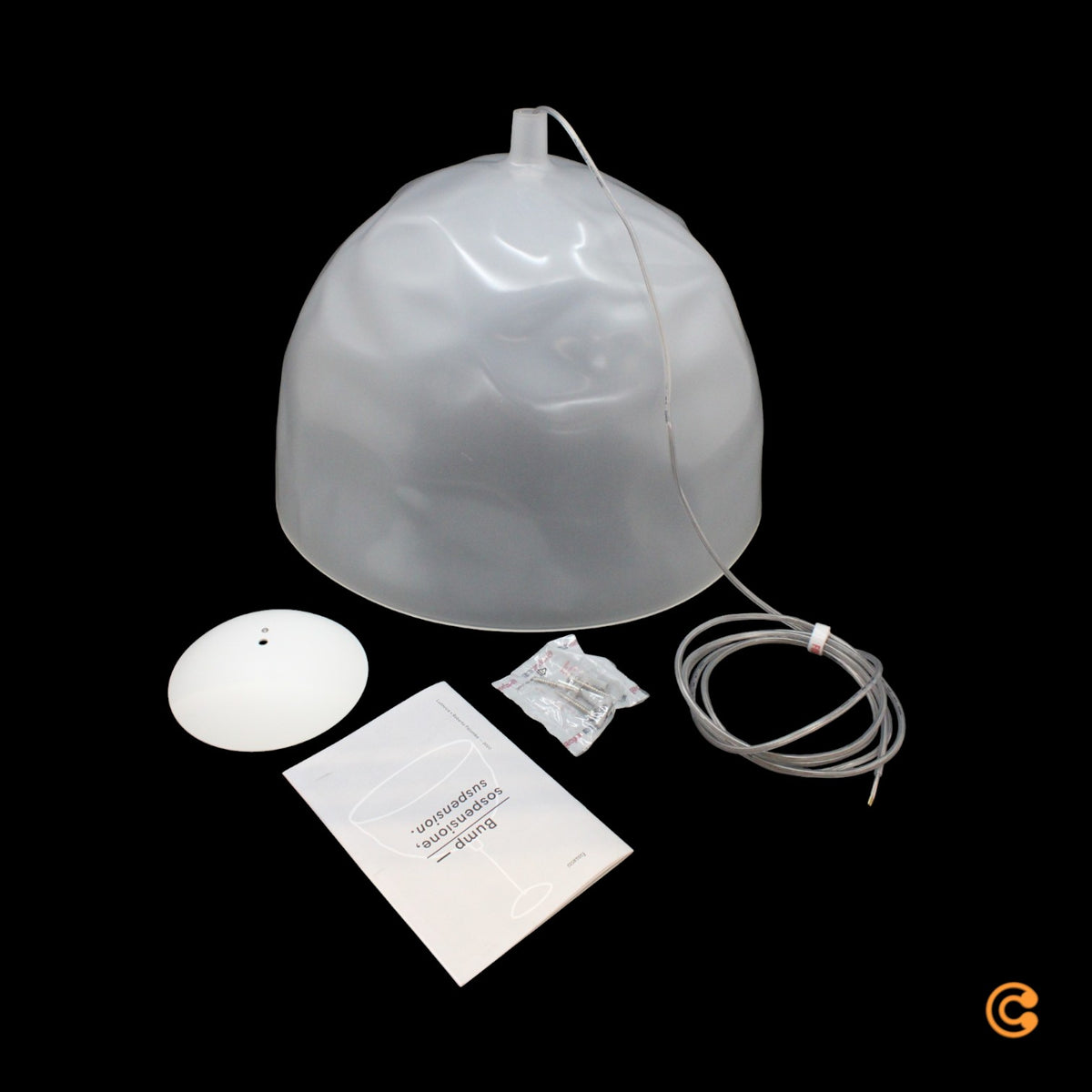 Foscarini Pendelleuchte Hängeleuchte Bump weiß Lampe E27 LED Ø 52 cm Leuchte - 8025594122602
