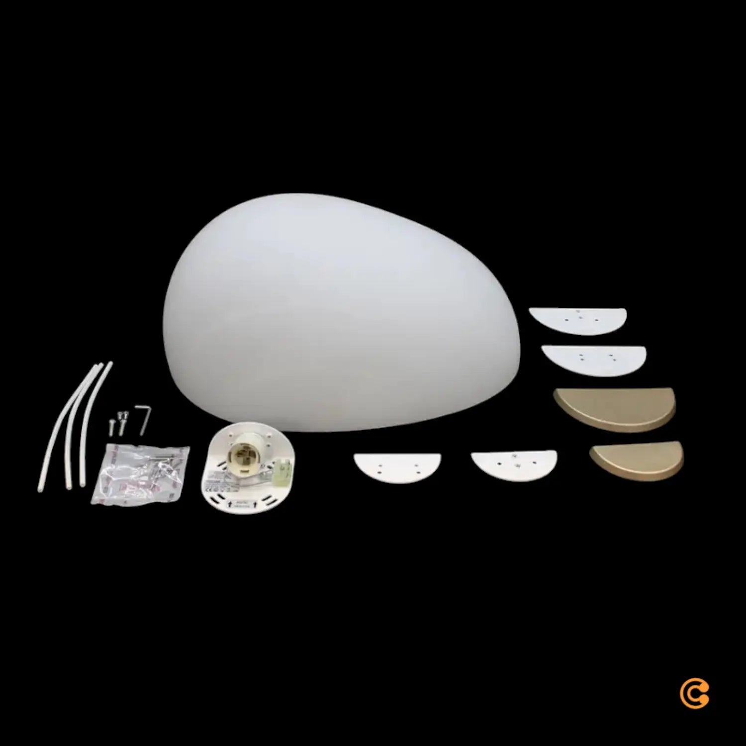 B-Ware Foscarini Gregg Grande Semi 2 Wandlampe Gold Wandleuchte Lampe Wandlicht E27 - 3560356