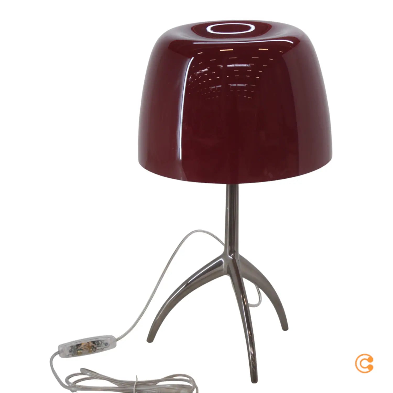 B-Ware Foscarini Lumiere Grande Tischleuchte Lampe E27 Schwarz Chrom Kirsche - 8025594151428