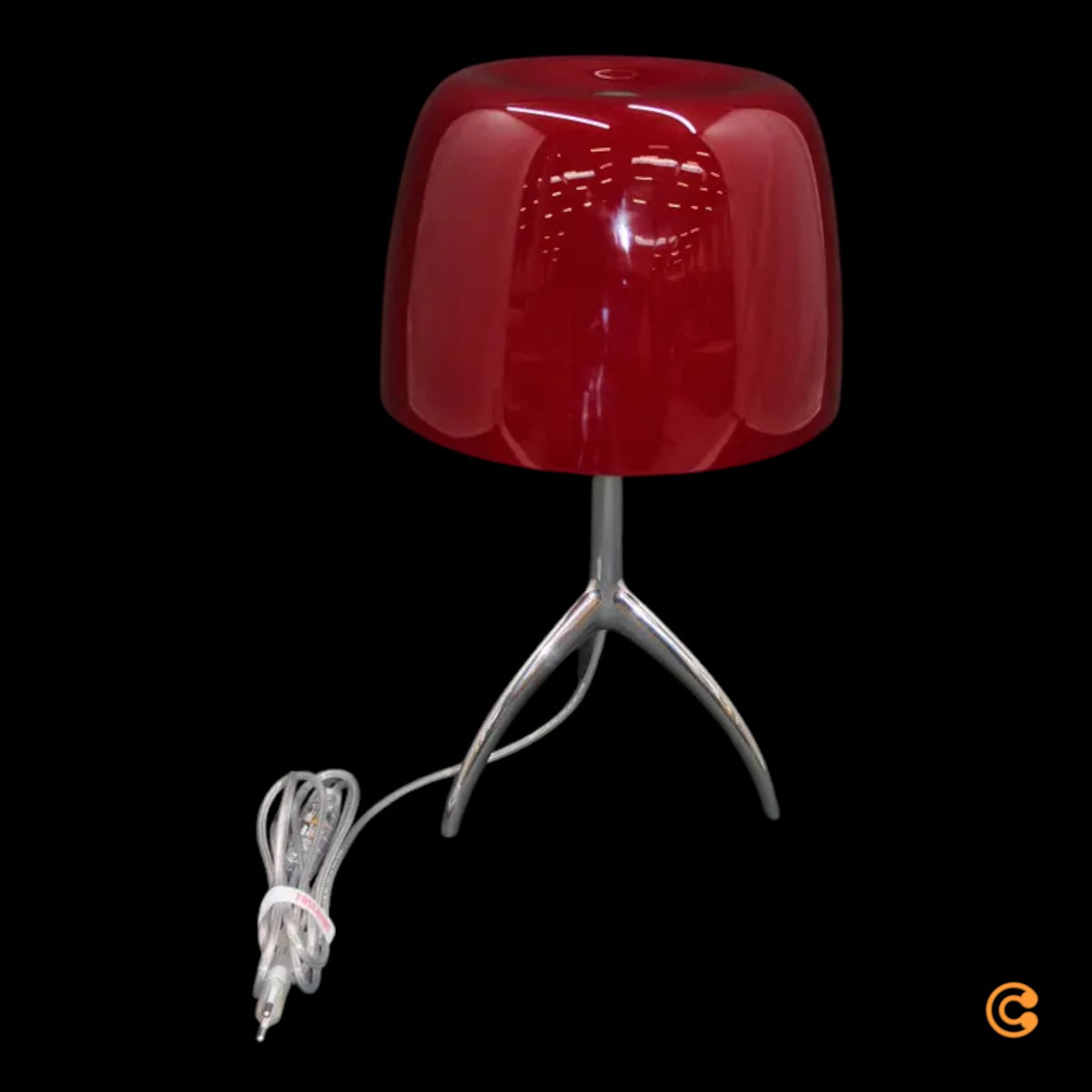 Foscarini Lumiere Tischlampe grande Nachttischleuchte Lampe alu/rot dimmbar - 3560593