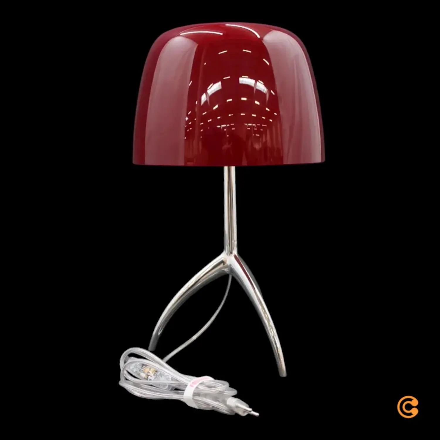 B-Ware Foscarini Lumiere Tischlampe Grande Nachttischleuchte Lampe Alu/Rot Dimmbar - 3560593