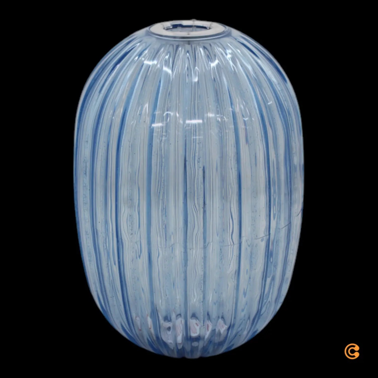 B-Ware Foscarini Plass Media Leuchtenschirm Lampenschirm Glas Diffusor 50cm Blau Ersatz - 8025594078244