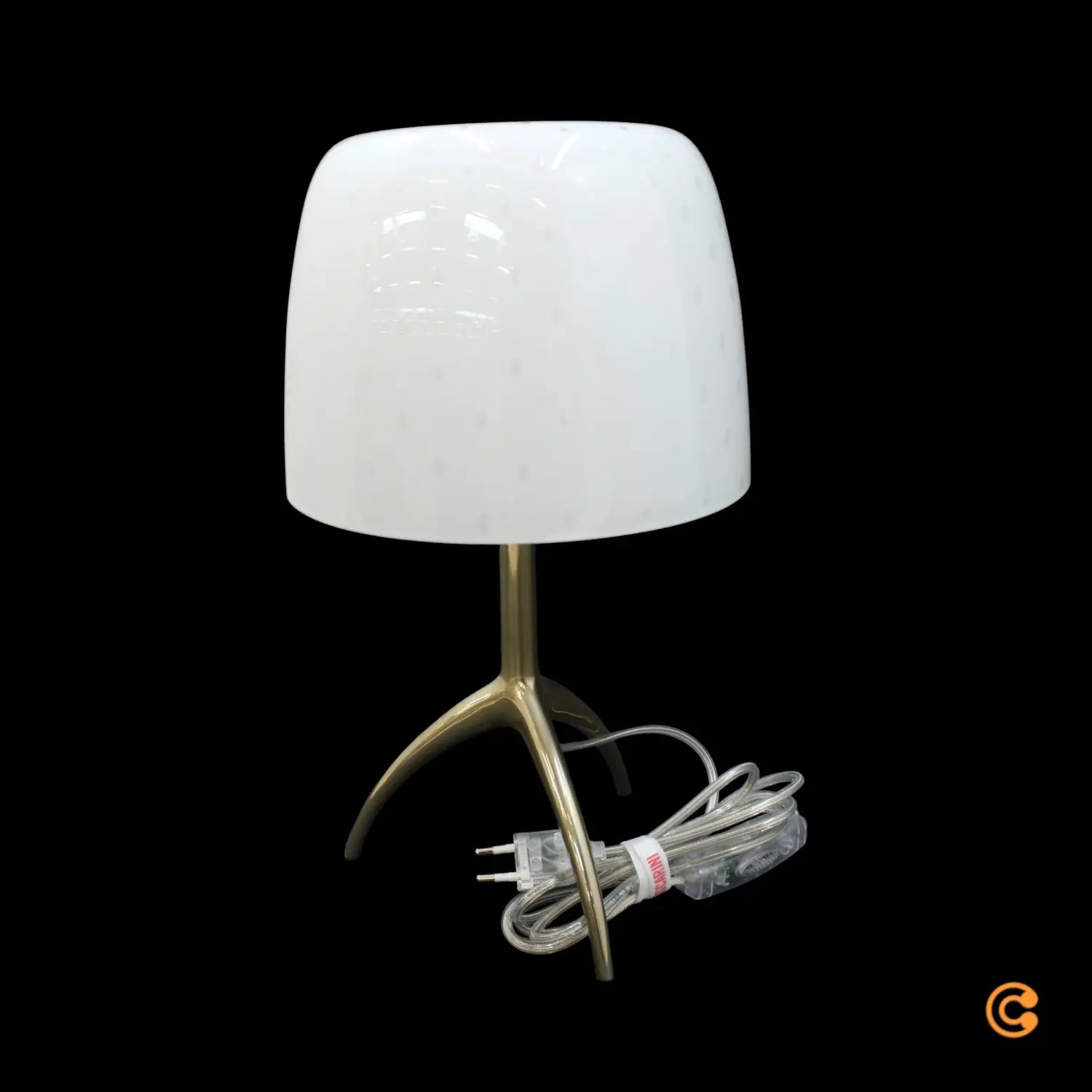 B-Ware Foscarini Tischleuchte Lampe Lumiere Glas Creme Weiß Designleuchte Dimmbar 35 Cm - 8025594153002