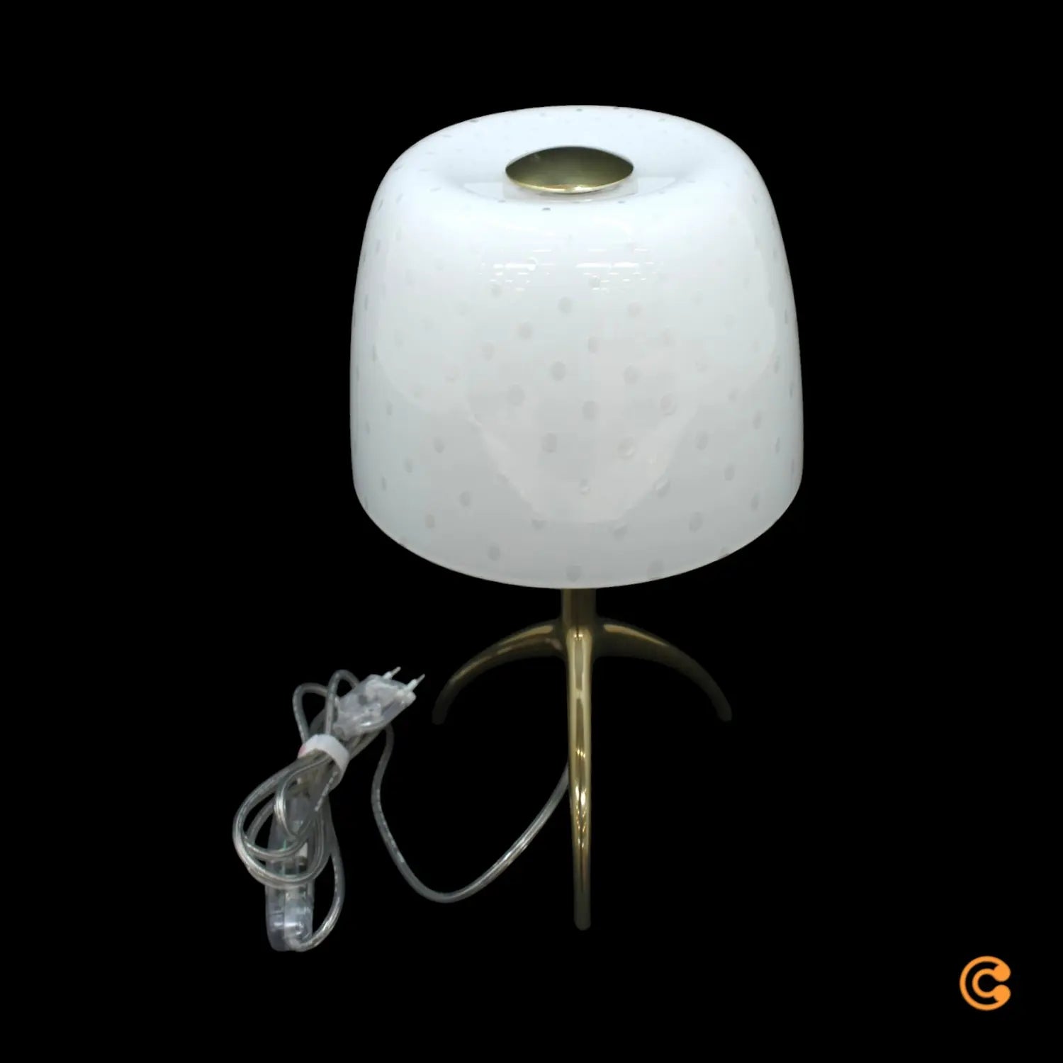 B-Ware Foscarini Tischleuchte Lampe Lumiere Glas Creme Weiß Designleuchte Dimmbar 35 Cm - 8025594153002