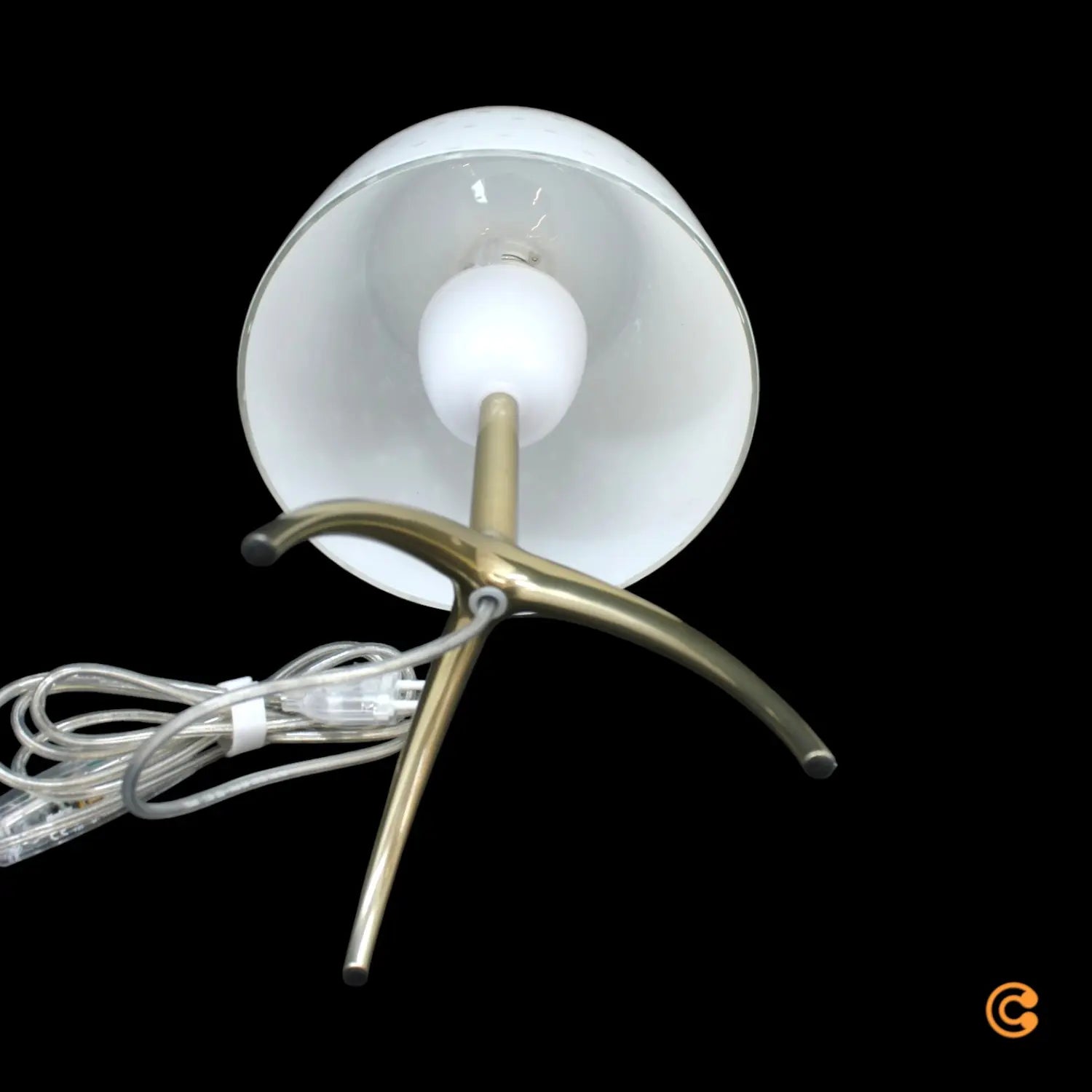 B-Ware Foscarini Tischleuchte Lampe Lumiere Glas Creme Weiß Designleuchte Dimmbar 35 Cm - 8025594153002