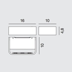 Rotaliana Wandleuchte Leuchte Led Frame W1 Weiß Matt 16x10x4 8cm 3000 K 1600lm    B-Ware - 8013210184455