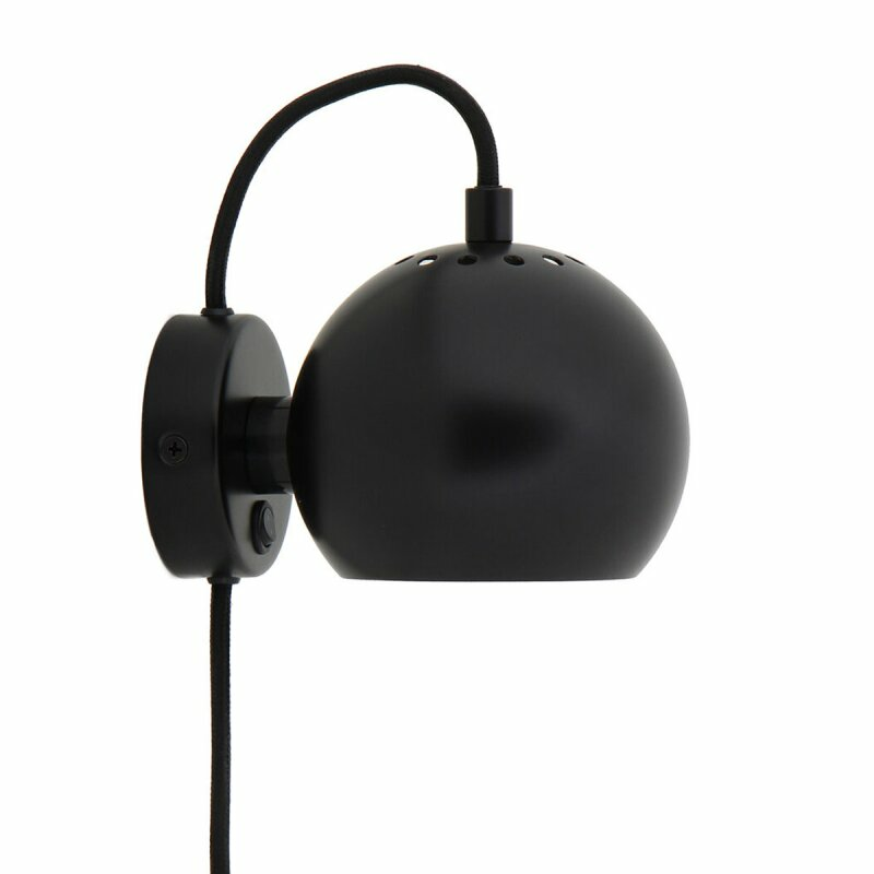 Frandsen Ball Wandleuchte Wandlampe Flurleuchte Leuchte Lampe E14 Schwarz Matt B-Ware - 5702410114173