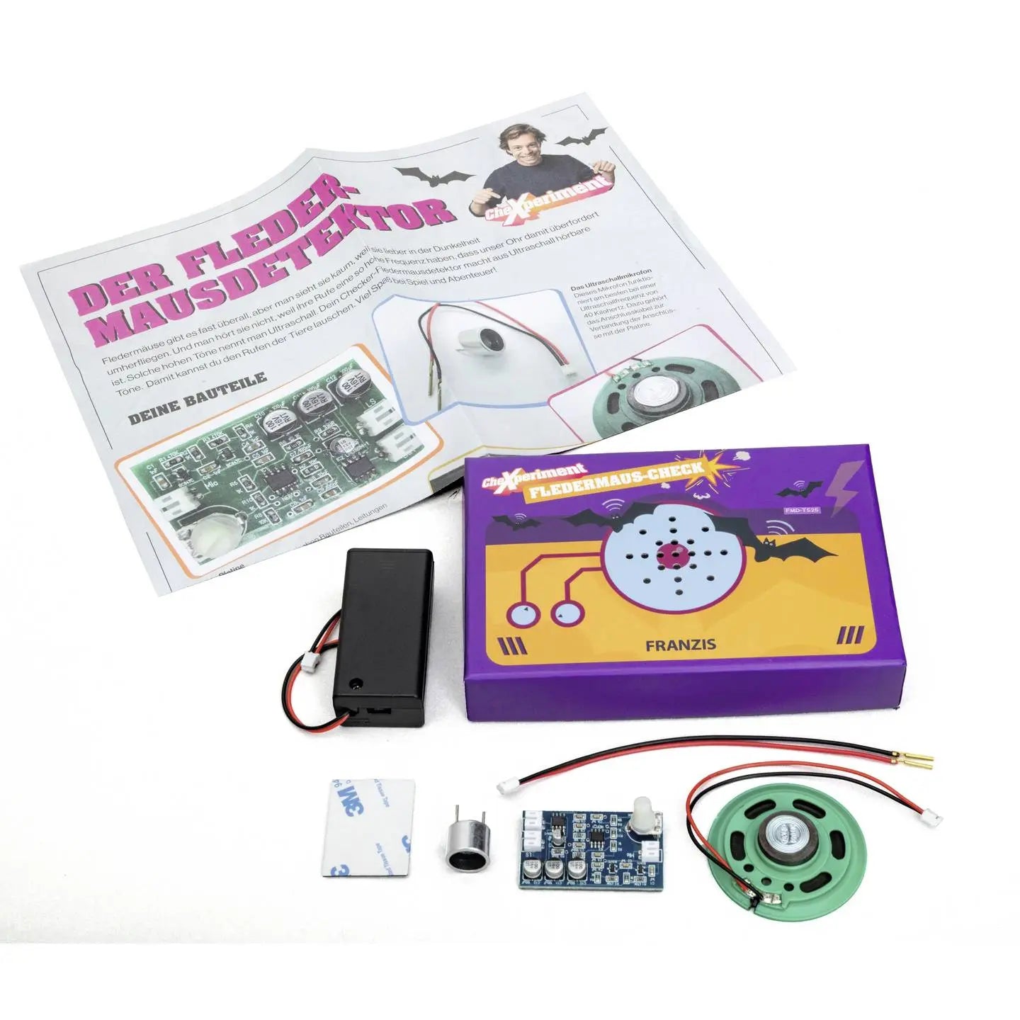 B-Ware Franzis Experimentierkasten Bausatz Set Fledermausdetektor Fledermaus Checker - 4019631672483