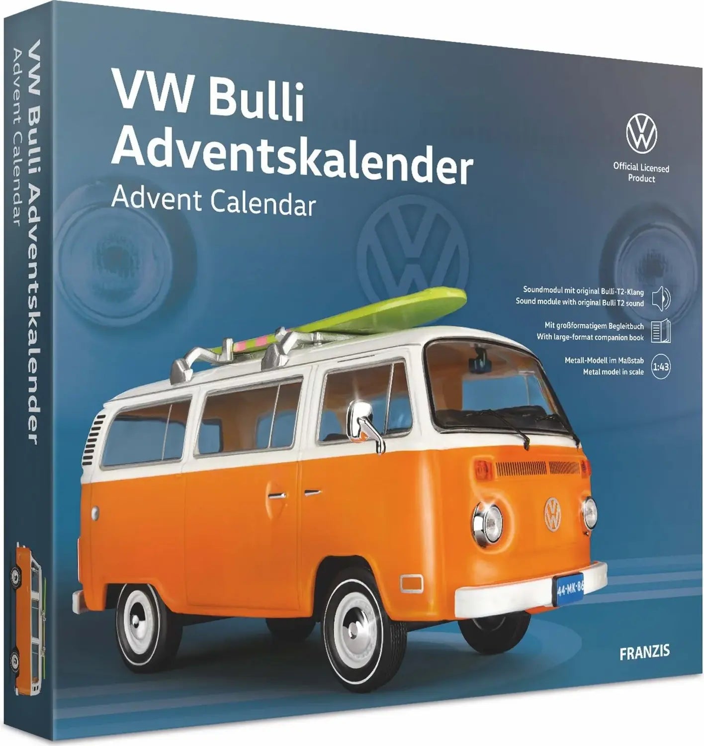 B-Ware Franzis Adventskalender Kalender Vw Bulli Modellauto 1zu43 Orange Unisex Kinder - 4019631672230