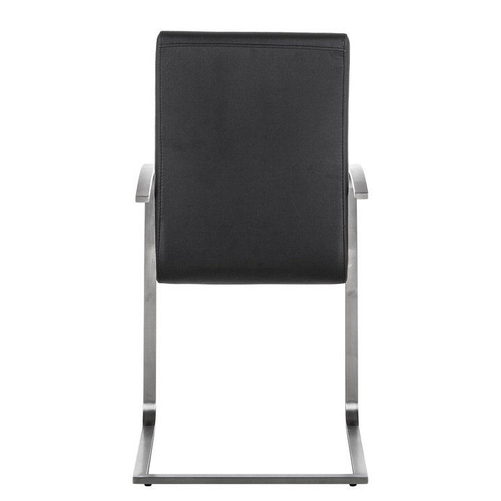 Fredriks Freischwinger Augusta I 2er Set Echtleder Aude: Schwarz Esszimmerstuhl  B-Ware - 4027207020514