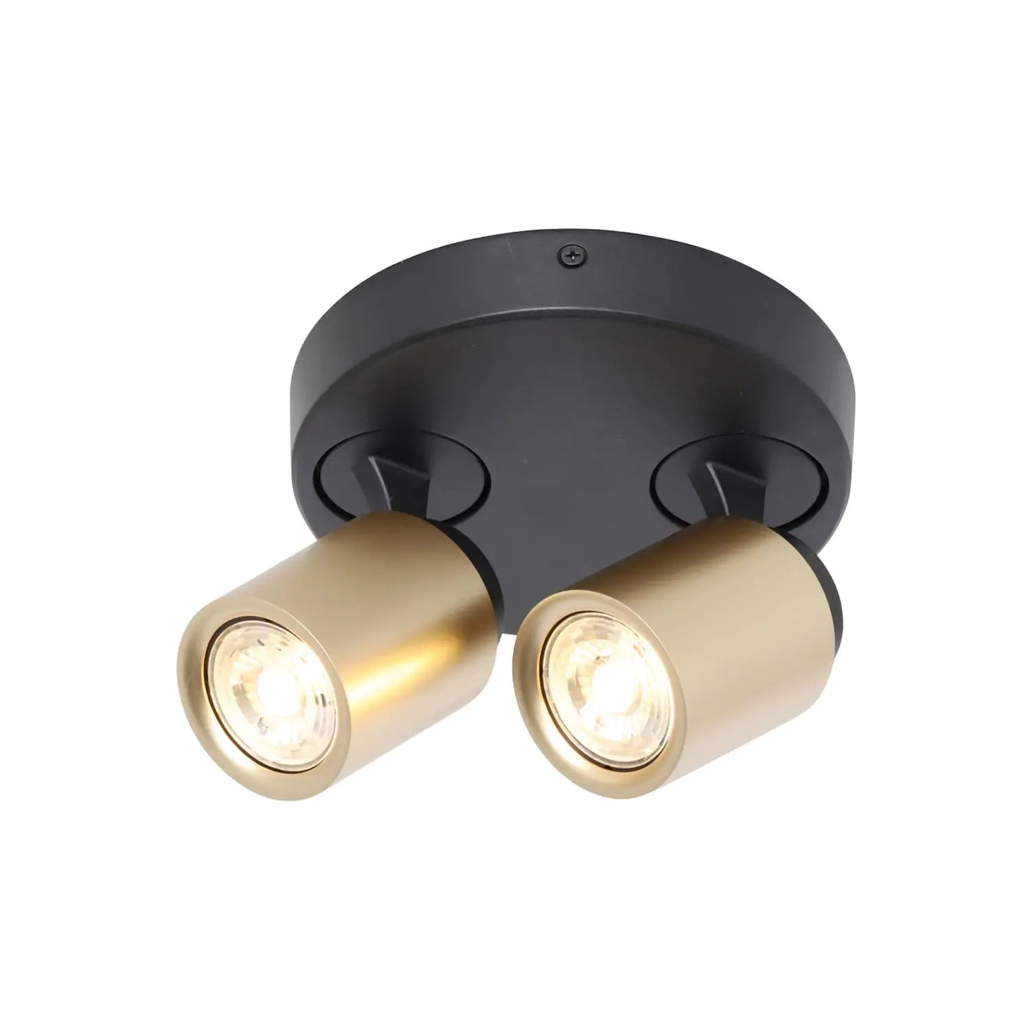 B-Ware Freelight Deckenstrahler Spot Razza Schwarz Gold Metall 2 Flammig Lampenfassung - 8720143024078