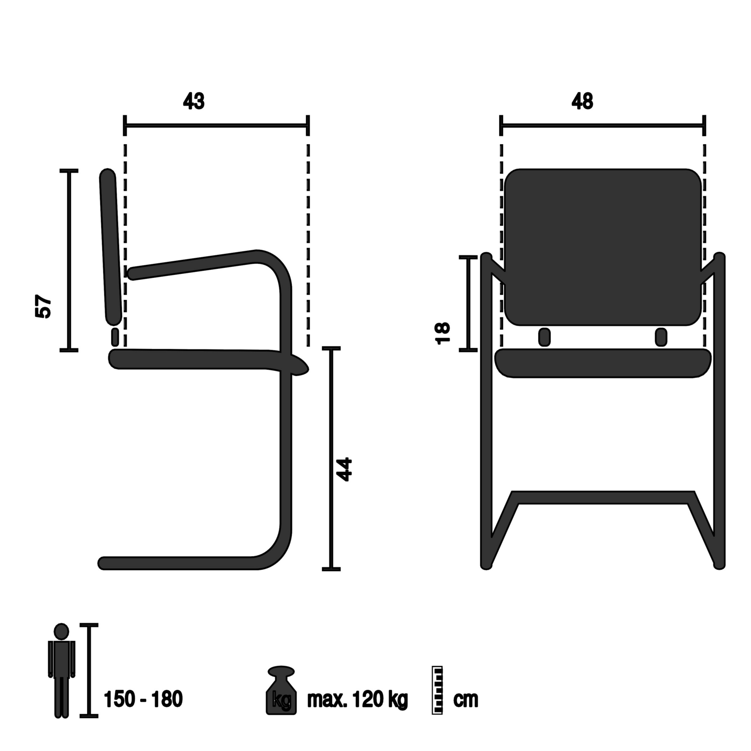 B-Ware Hjh Office Freischwinger Besucherstuhl Grau Netzstoff Lordosenstütze Meetings - 4064323037262