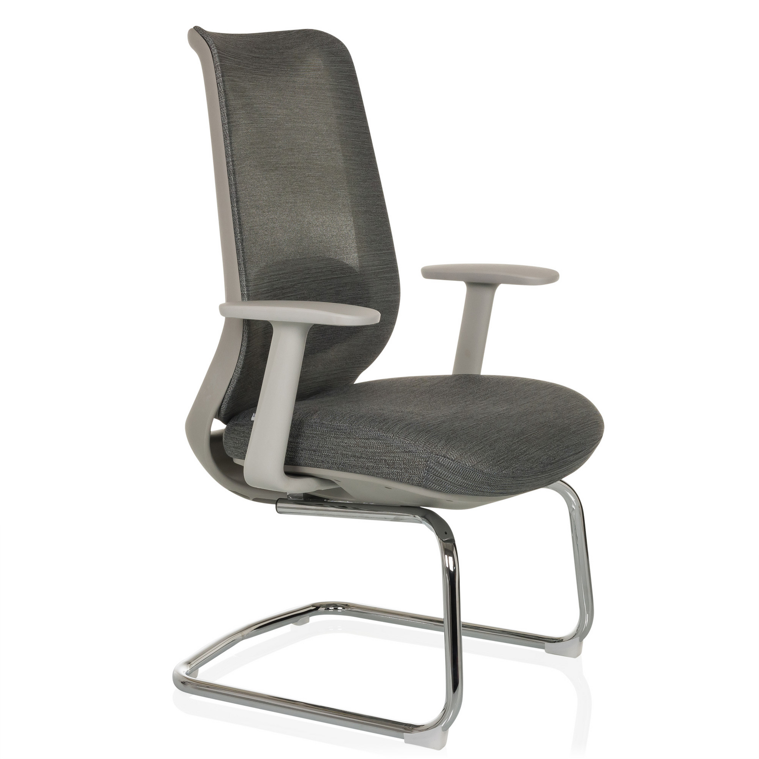 B-Ware Hjh Office Freischwinger Besucherstuhl Grau Netzstoff Lordosenstütze Meetings - 4064323037262