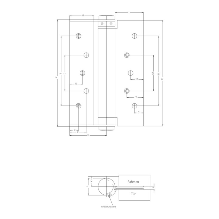 B-Ware Fridavo Spiralfeder Türband Band Edelstahl Modell M Gr 9 Siehe Text/Foto - 4015912093916