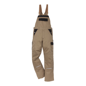 Fristads Icon Two Latzhose Arbeitshose 1009 Luxe Größe C50 Khaki Schwarz B-Ware