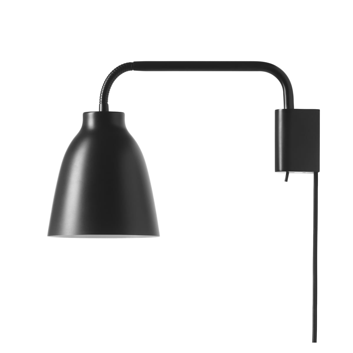 Fritz Hansen Caravaggio Wandleuchte Read Wandleuchte Leuchte Lampe matt schwarz - 5702370413088