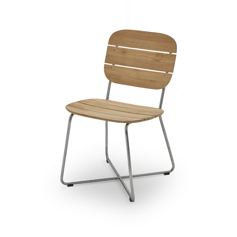 Fritz Hansen Skagerak Lilium Stuhl Gartenstuhl Teak Edelstahl Outdoor Holz Möbel B-Ware - 5706420104124
