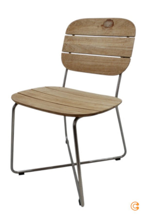 B-Ware Fritz Hansen Skagerak Lilium Stuhl Gartenstuhl Teak Edelstahl SIEHE TEXT/FOTO