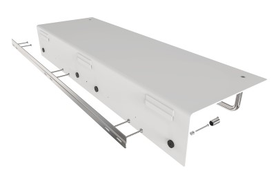 B-Ware Frost Unu Wandgarderobe Hakenleiste Garderobe Haken Stange 600 Mm Weiß Poliert   - 5707757007621