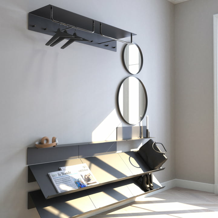 Frost Unu Wandspiegel 4130 Spiegel Flurspiegel Badspiegel Rund  ø 60cm Schwarz B-Ware - 5707757025281